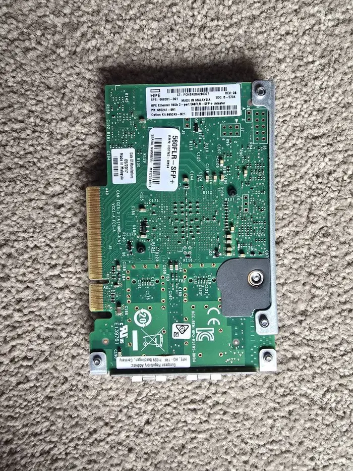 HPE Ethernet 10Gb 2-Port 560FLR-SFP+ Adapter